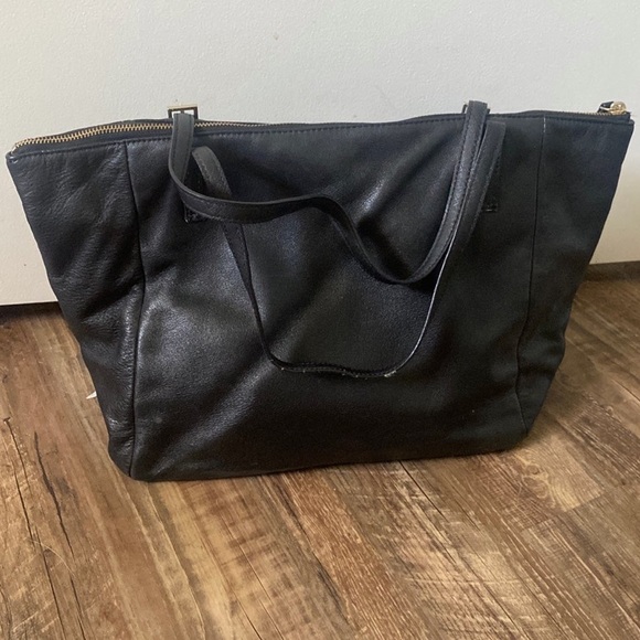 Kate Spade New York Large Black Leather Tote - Picture 3 of 6